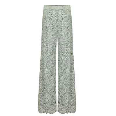 D Exterior Women's Pants D.exterior - Lace Dentelle Pantalone - Green