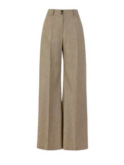 D Exterior Women's Pants D.exterior - Flannel Crystals Pant Zampa - N.d. In Brown
