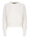 D Exterior Wool And Cashmere Sweater In White
