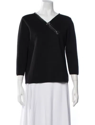 Pre-owned D Exterior Wool Asymmetrical Top In Blue