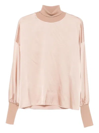 D EXTERIOR WOOL BLEND SWEATER WITH HIGH NECKLINE