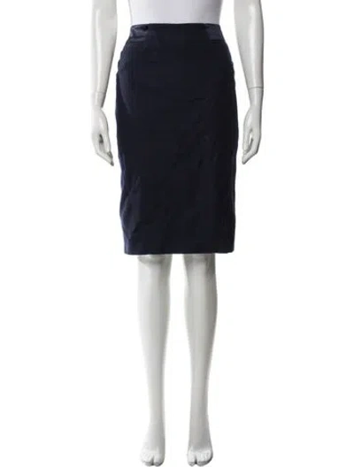 Pre-owned D Exterior Wool Knee-length Skirt In Blue
