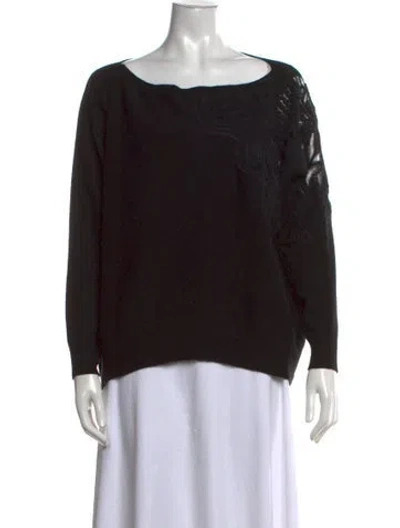 Pre-owned D Exterior Wool Lace Pattern Sweater In Black