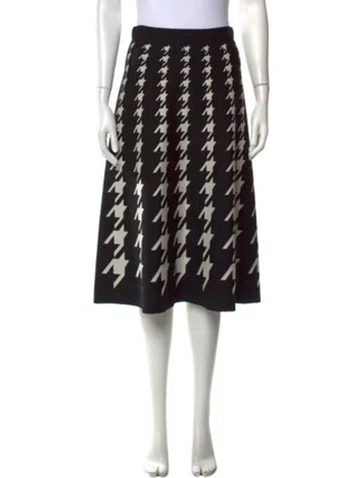 Pre-owned D Exterior Wool Midi Length Skirt In Black
