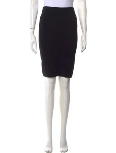 Pre-owned D Exterior Wool Mini Skirt In Black