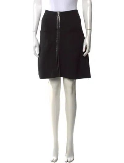 Pre-owned D Exterior Wool Mini Skirt In Black