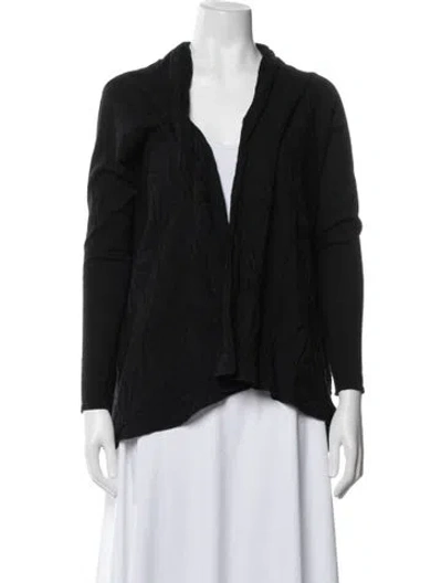 Pre-owned D Exterior Wool Open Front Sweater In Black