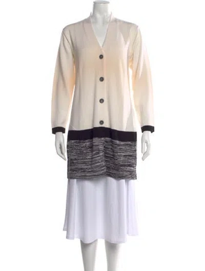 Pre-owned D Exterior Wool Patterned Sweater In Neutral