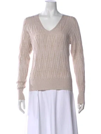 Pre-owned D Exterior Wool Patterned Sweater In Neutral