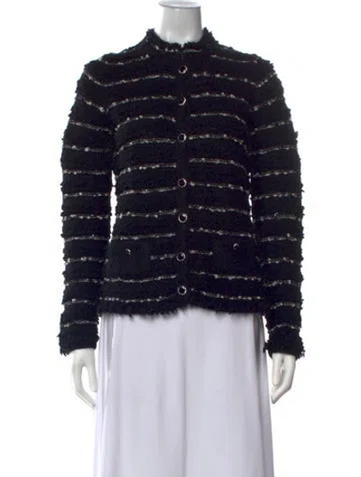 Pre-owned D Exterior Wool Striped Sweater In Black