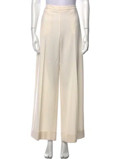Pre-owned D Exterior Wool Wide Leg Pants In Neutrals