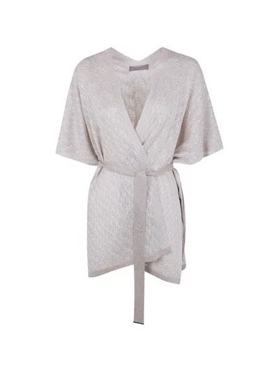 D Exterior Zigzag-pattern Jacket In Neutral