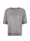 D Exterior Zigzag-pattern T-shirt In Brown