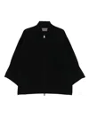 D Exterior Zip-up Coat In Black