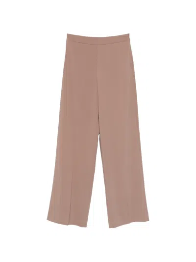 D Exterior Zip-fastening Trousers In Brown