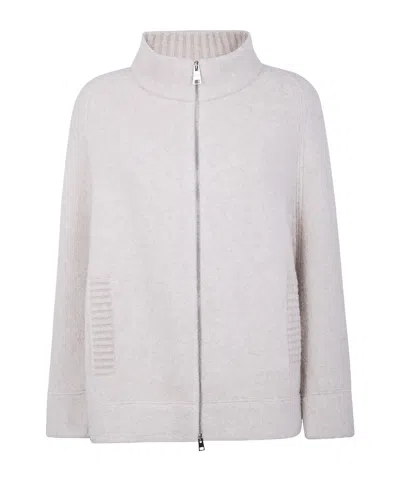 D Exterior Zippered Long-sleeved Casual Jacket In Neutral