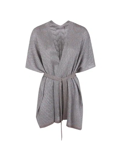 D Exterior D. Exterior Z-line Lux Poncho In Gray