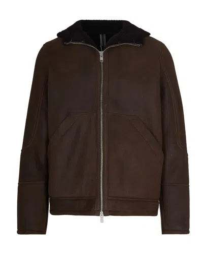 D FOUR BROWN SUEDE JACKET