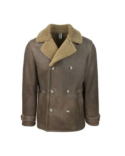 D Four Montone Scamosciato Marrone In Brown