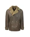 D Four Montone Scamosciato Marrone In Brown