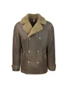 D Four Montone Scamosciato Marrone In Brown