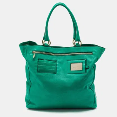 Pre-owned D & G Green Leather Ania Tote
