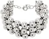 D'heygere Silver Ball Chain Choker In Silver/black