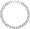 D'heygere Silver Solitaire Chain Necklace In Silver/white