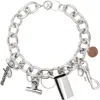 D'heygere Silver Vaquera Edition Charm 2.0 Necklace In Silver/white