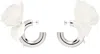 D'heygere Ssense Exclusive Bridal Capsule Flower Hoop Earrings In Silver/yellow