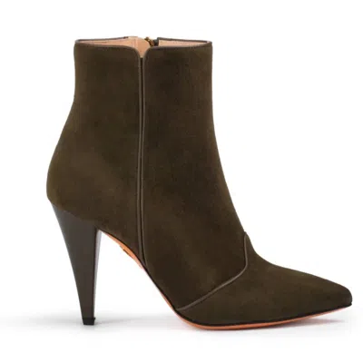 D. Lacquaniti Women's Charlie Suede Boots In Green