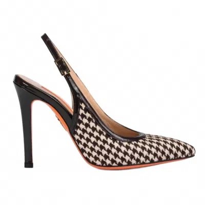 D. Lacquaniti Women's Jodi Houndstooth Heel In Brown