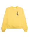 D-r-g-n Bones Skull Crew-neck Sweatshirt In Yellow