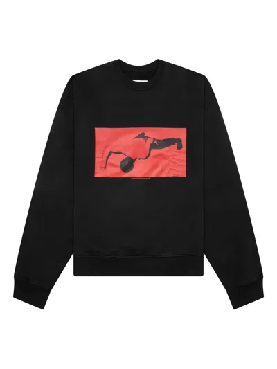 D-r-g-n Graphic-print Sweater In Black