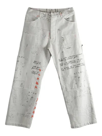 D-r-g-n Meditations Trousers In Neutral