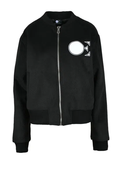 D. Rodriguez Black Polyester Women Bomber Jacket In Multi