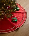 D. Stevens 64" Art Deco Metallic Dupioni Tree Skirt