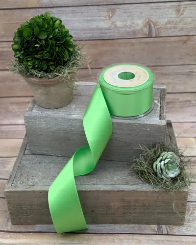 D. Stevens Double Faced Satin Ribbon, 2" X 27 Yards In Green
