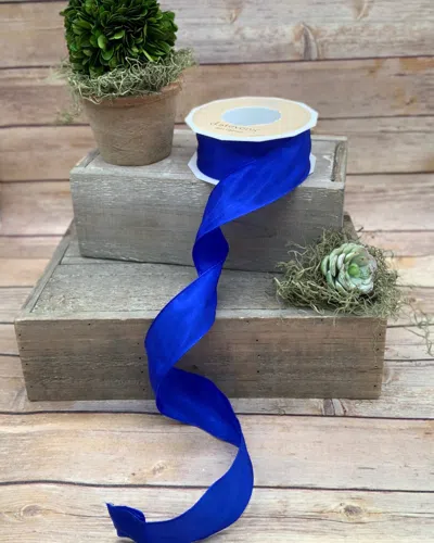 D. Stevens French Wired Ribbon, 1.5" X 27 Yards In Royal Blue