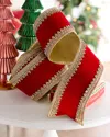 D. Stevens Jewel Countess Trimmed Velvet Ribbon, 4"w X 5 Yards