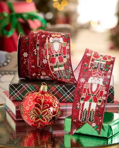 D. Stevens Nutcracker Traditional Linen Ribbon, 4" X 10 Yards In Purple