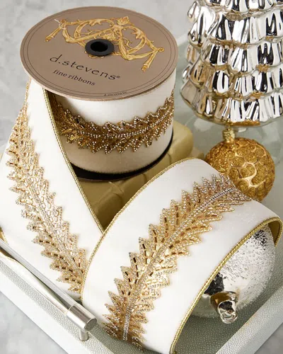 D. Stevens Velvet Jewel Art Ribbon, 4" X 5 Yards In Gold