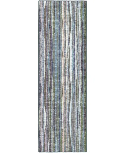 D Style Amador Aa1 2'6" X 12' Runner Area Rug In Purple
