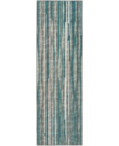 D Style Amador Aa1 2'6" X 12' Runner Area Rug In Teal