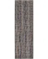 D Style Amador Aa1 2'6" X 12' Runner Area Rug In Chocolate