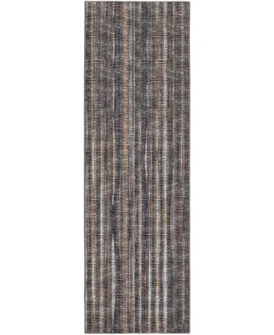 D Style Amador Aa1 2'6" X 12' Runner Area Rug In Chocolate