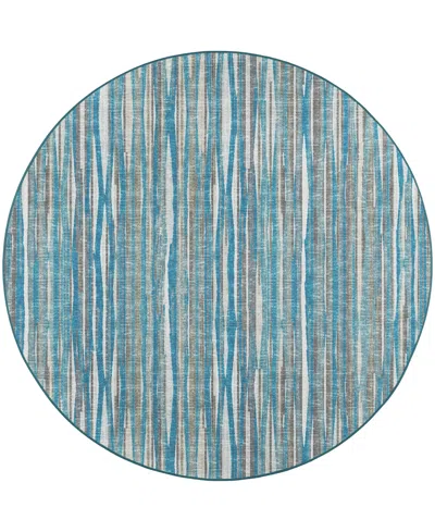 D Style Amador Aa1 4' X 4' Round Area Rug In Mist Blue