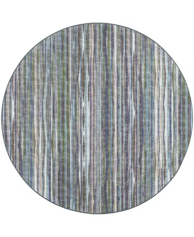 D Style Amador Aa1 4' X 4' Round Area Rug In Purple