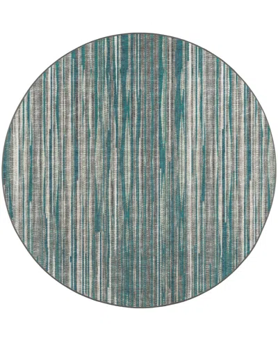 D Style Amador Aa1 4' X 4' Round Area Rug In Teal