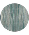 D Style Amador Washable Aa1 6' X 6' Round Area Rug In Teal